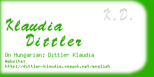 klaudia dittler business card